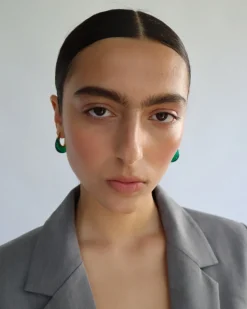 Carter Earrings Emerald