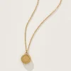 Gemini Zodiac Charm Necklace in Gold