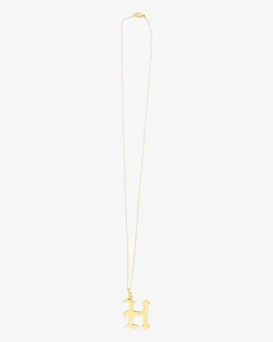 Gold Letter H Necklace