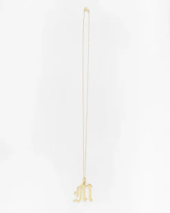 Gold Letter M Necklace