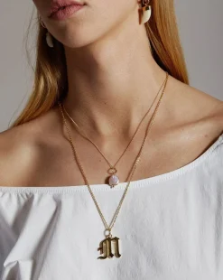 Gold Letter N Necklace