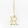Gold Letter R Necklace