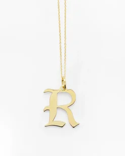 Gold Letter R Necklace