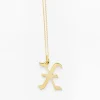 Gold Letter X Necklace