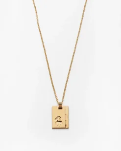 Gold Star Sign Necklace Aries