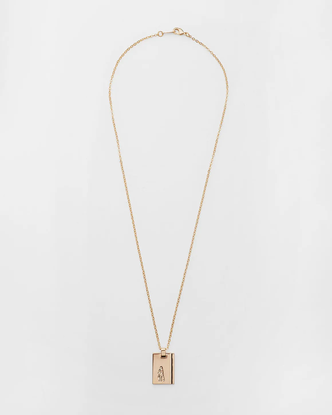 Gold Star Sign Necklace Aquarius