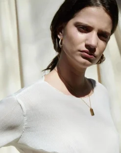 Gold Star Sign Necklace Aquarius