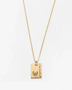 Gold Star Sign Necklace Cancer