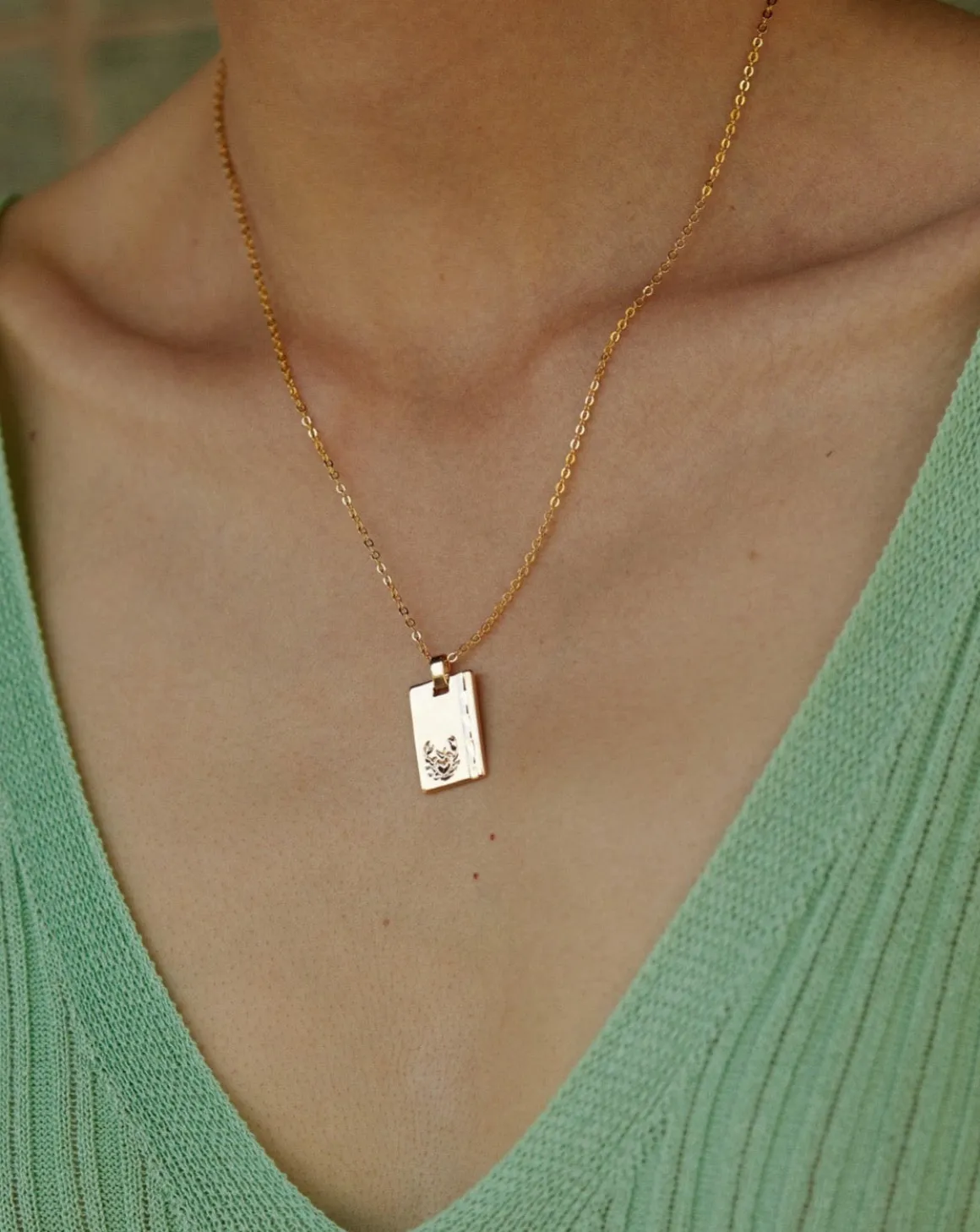 Gold Star Sign Necklace Cancer