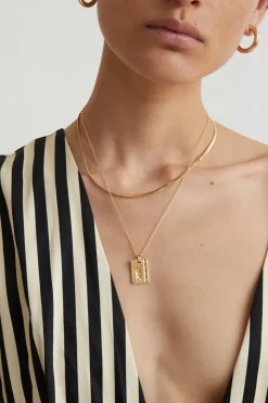Gold Star Sign Necklace Gemini