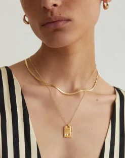 Gold Star Sign Necklace Leo