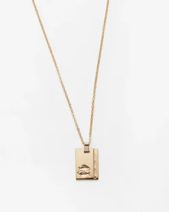 Gold Star Sign Necklace Pisces