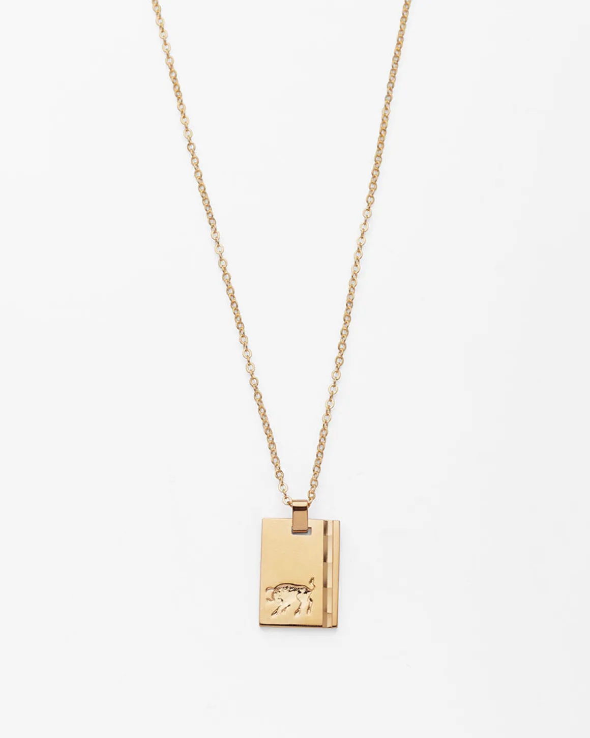 Gold Star Sign Necklace Taurus