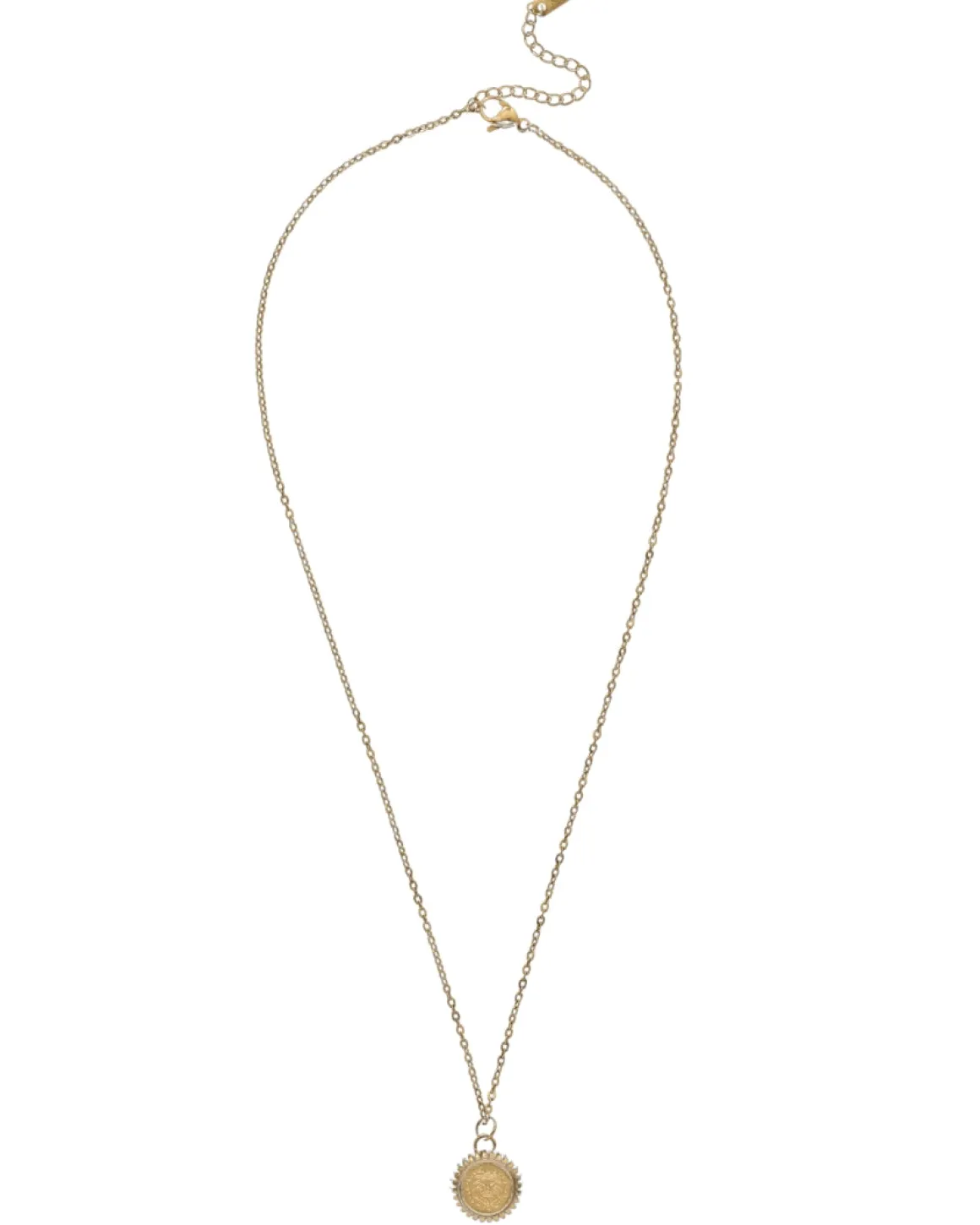 Leo Zodiac Charm Necklace in Gold