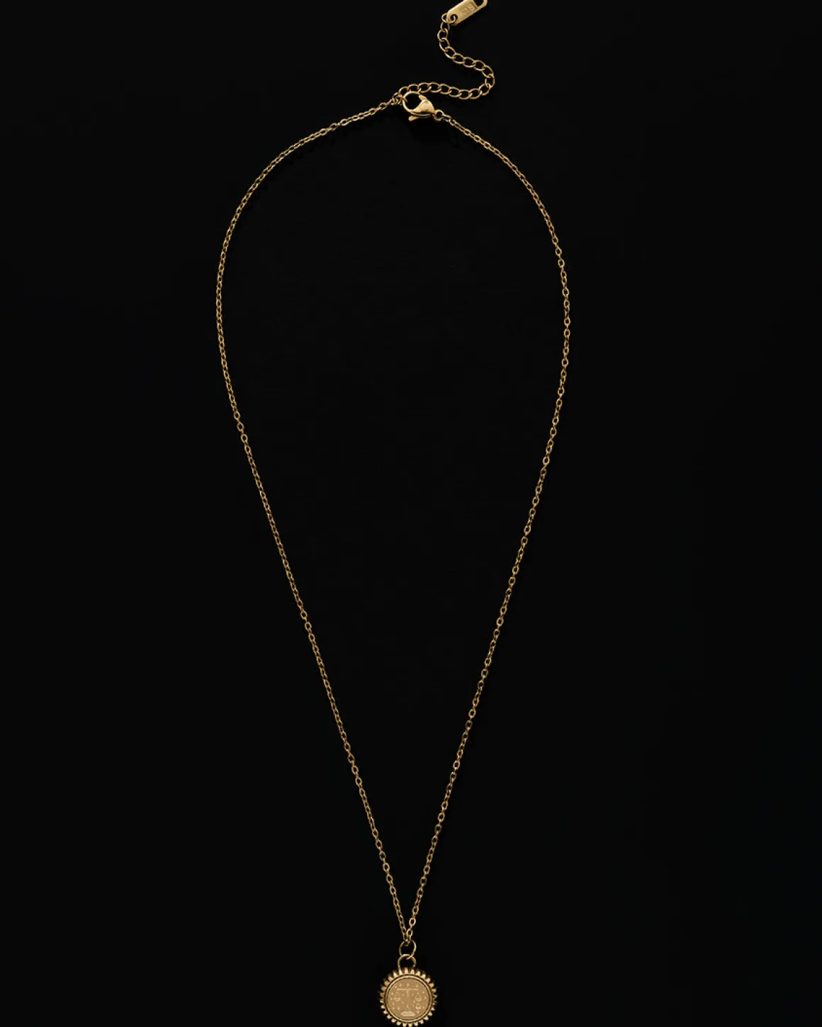 Libra Zodiac Charm Necklace in Gold