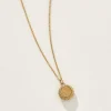 Pisces Zodiac Charm Necklace in Gold