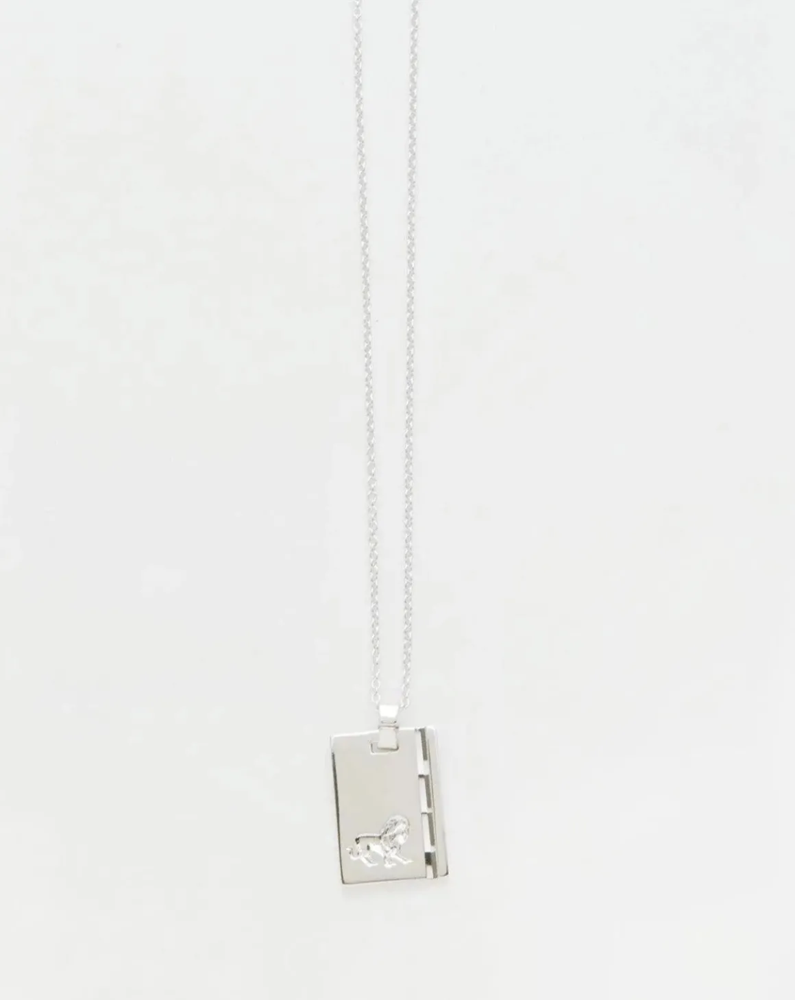 Silver Star Sign Necklace Leo