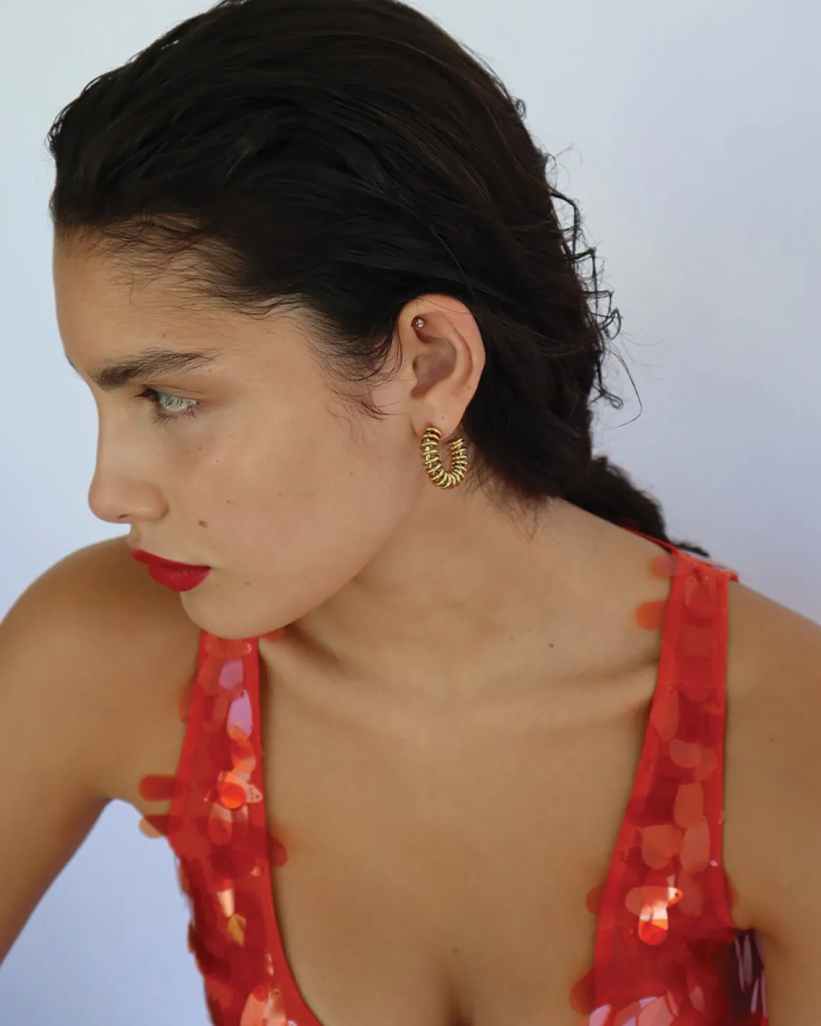 Spiral Hoop Earrings
