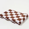 Towel Set Big Check in Brown