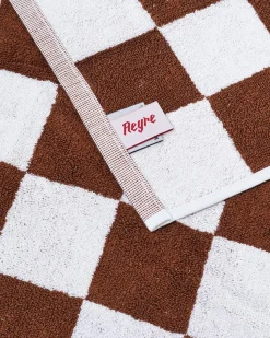 Towel Set Big Check in Brown