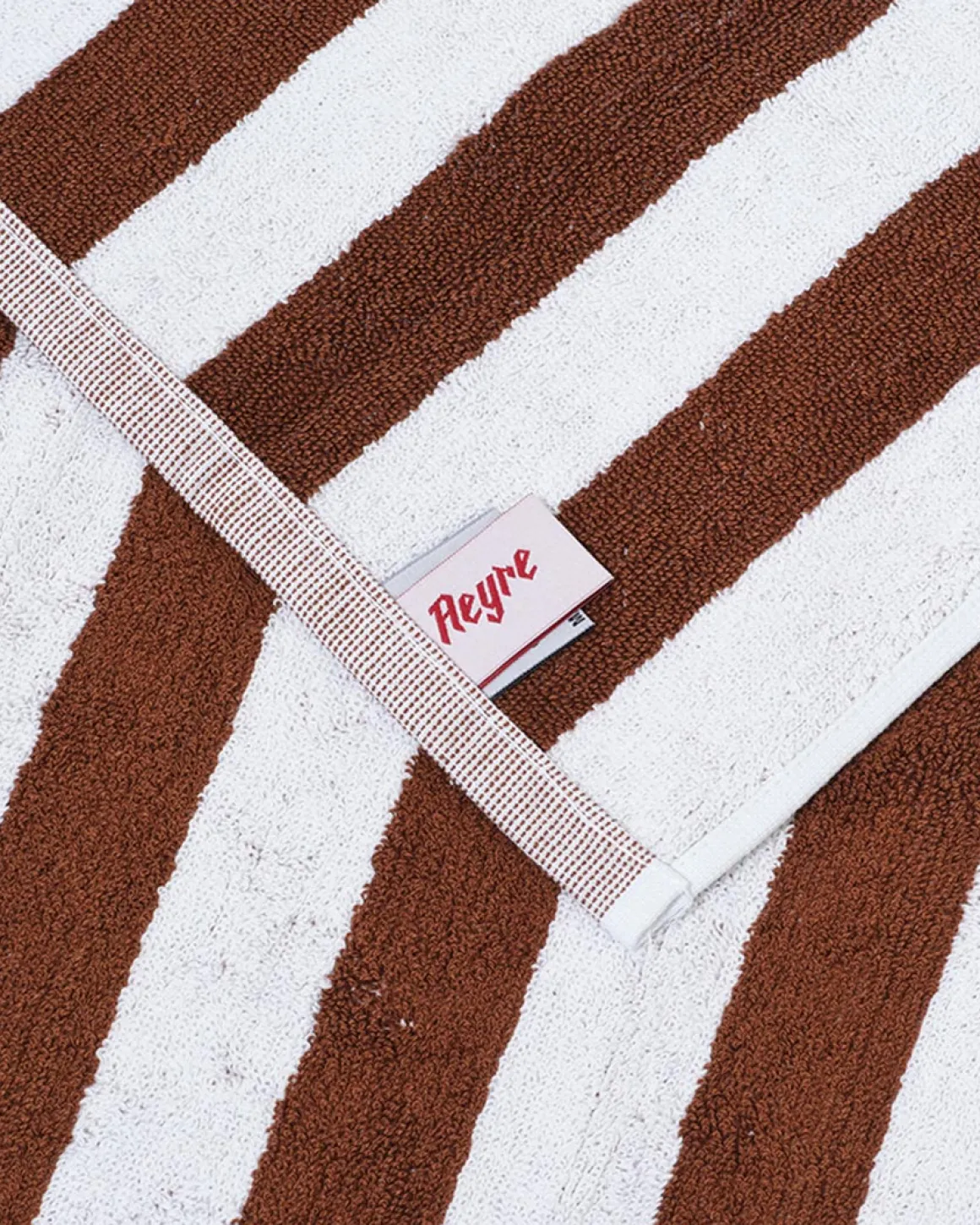 Towel Set Narrow Stripe in Brown