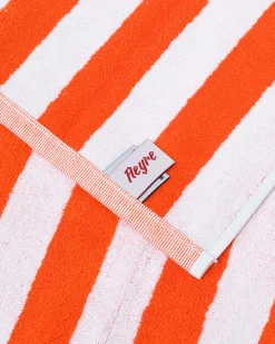 Towel Set Narrow Stripe in Orange