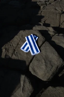 Towel Set Narrow Stripe in Cobalt