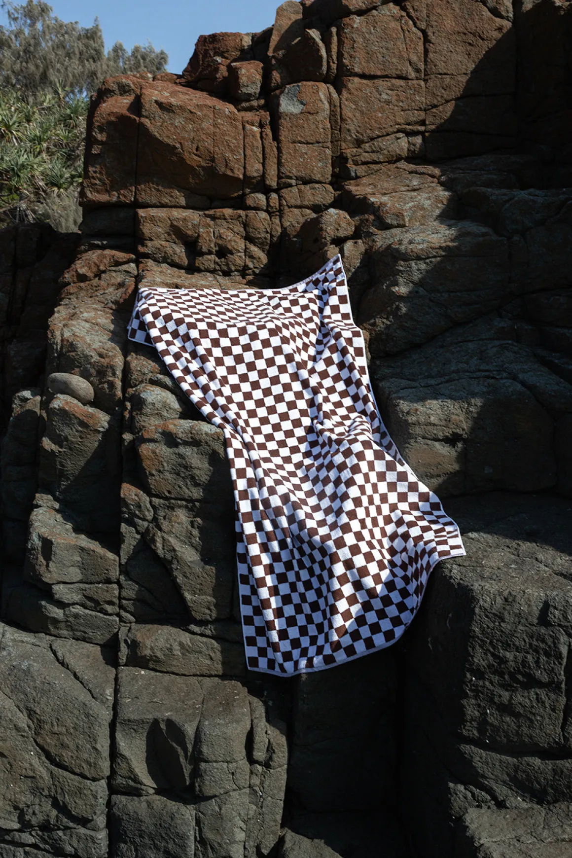 Towel Set Small Check in Brown