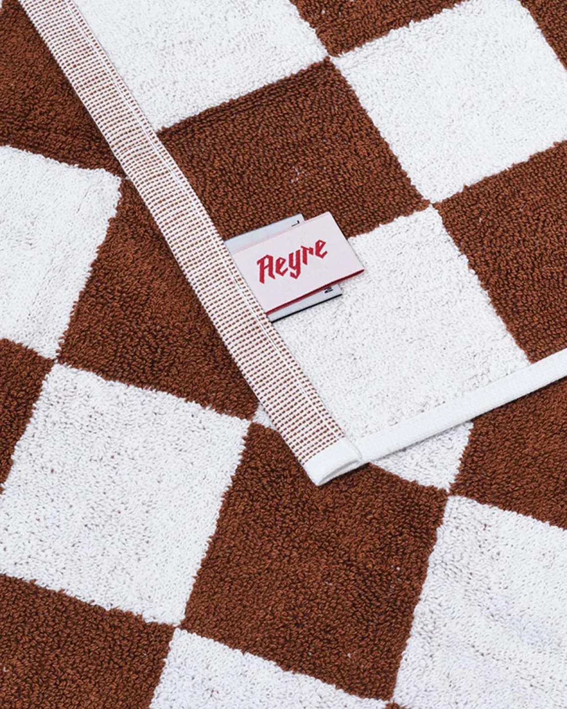 Towel Set Small Check in Brown