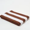 Towel Set Wide Stripe in Brown