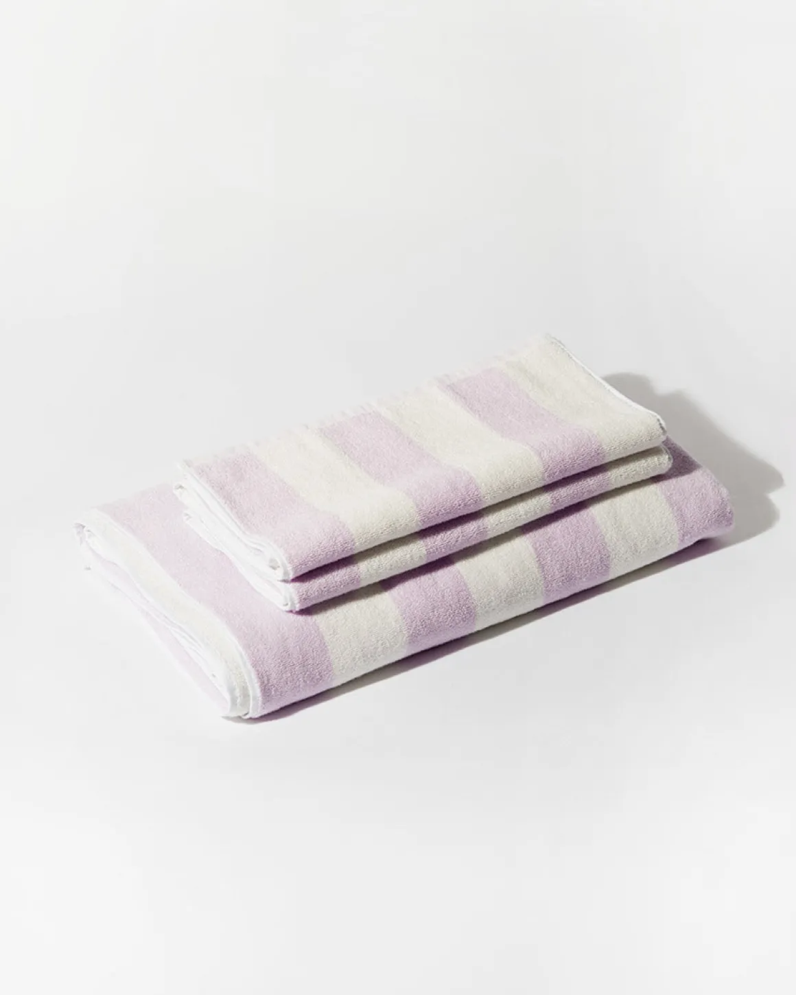 Towel Set Wide Stripe in Lilac