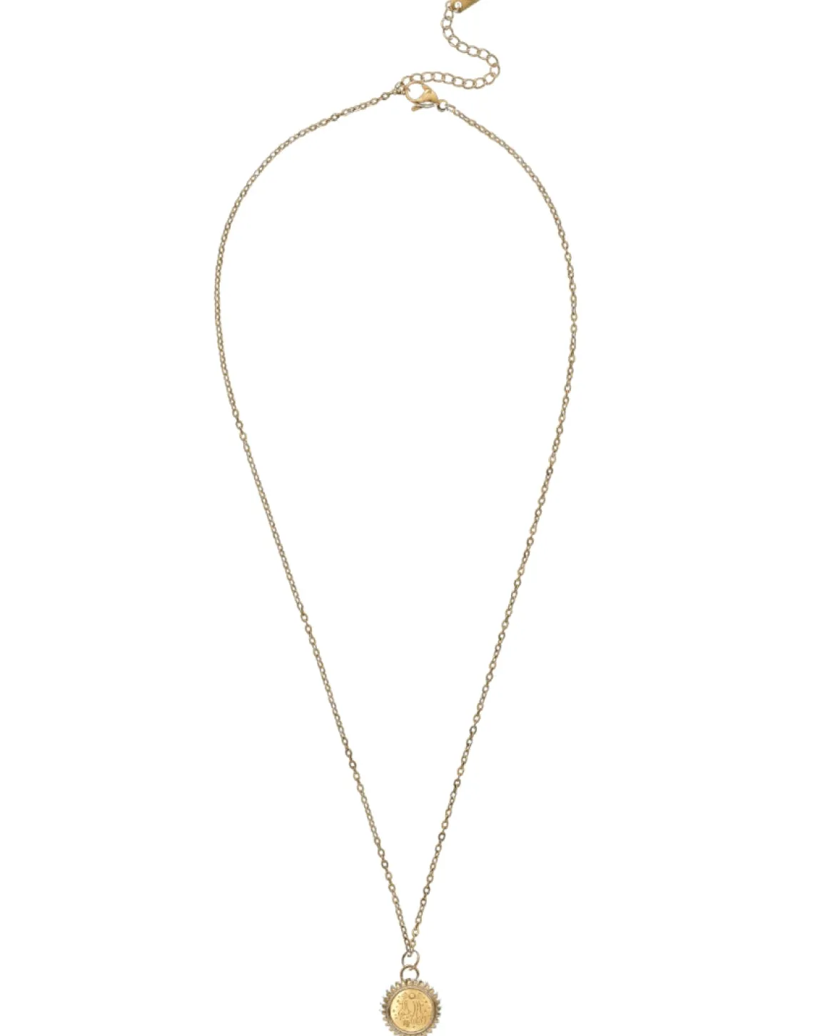 Virgo Zodiac Charm Necklace in Gold