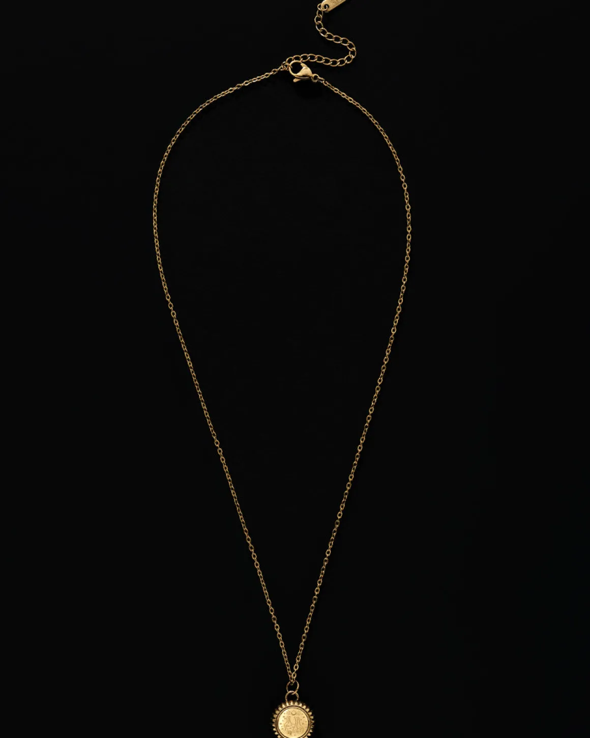 Virgo Zodiac Charm Necklace in Gold